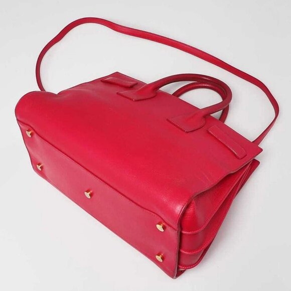 Yves Saint Laurent Pink Leather Small Sac de Jour Tote Bag - Picture 3 of 12